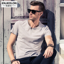 2021 summer new mens short-sleeved T-shirt summer half-sleeve T-shirt mens base shirt top clothes tide