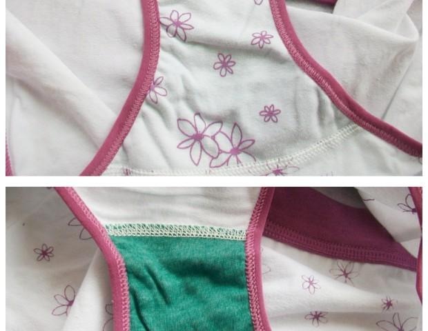 Tiandida thun Lycra cotton trắng nhạt in quần lót màu tím trong quần lót kháng khuẩn eo rộng 10 quần lót nguyệt san