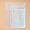 A5B5A4A6A7 matte transparent zipper bag