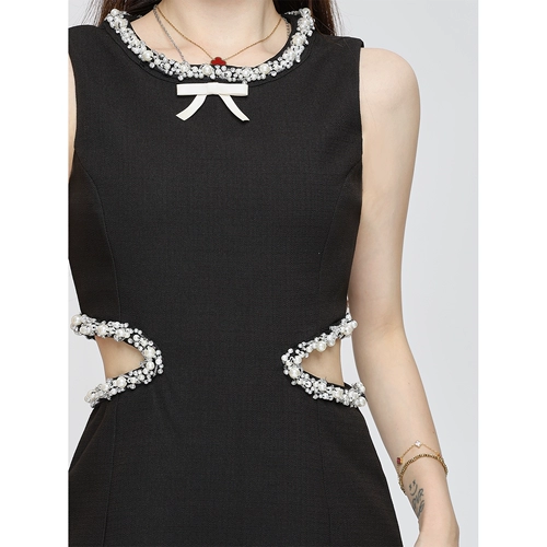 小P衣站 Платье с рукавами без рукавов, платье без рукавов, в стиле Шанель, французский стиль