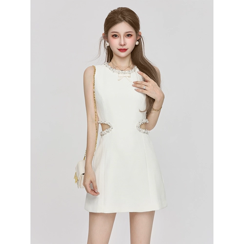 小P衣站 Платье с рукавами без рукавов, платье без рукавов, в стиле Шанель, французский стиль