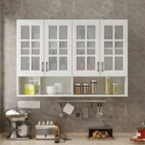 Сплошное дерево висеть шкаф кухонный шкаф шкаф шкаф шкаф спальня для спальни балкон шкафчик для хранения хранения настройка шкафа настройка