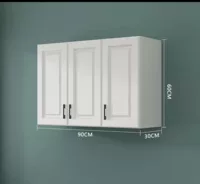 Высота 60 длиной 90 глубоких 30 трех дверных бездонных белых