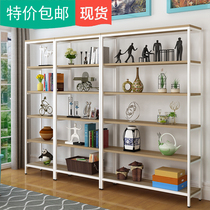 Bookshelf shelf Modern simple steel and wood bookshelf bookcase partition frame Combination display frame can be customized bookshelf