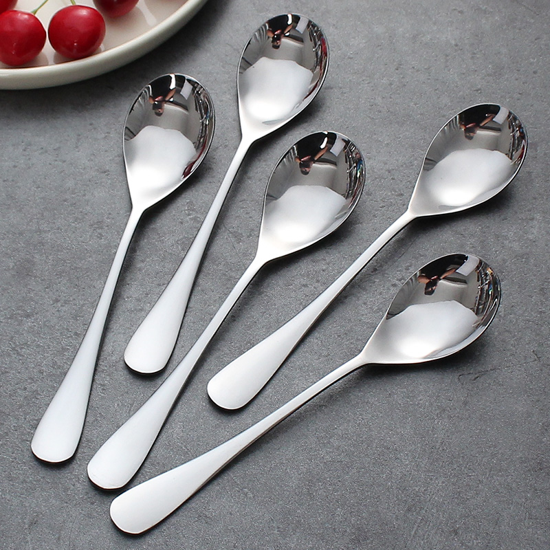 4 household spoons set long handle stainless steel spoon children's small spoon adult meal spoon spoon spoon