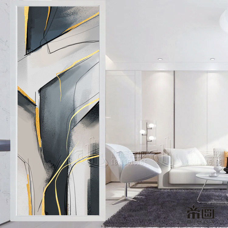 Modern Art Glass Partition Wall Frosted Crafts Bifacial Screen Nordic Living Room Entrance To The Outdoor Living-in Decoration Background