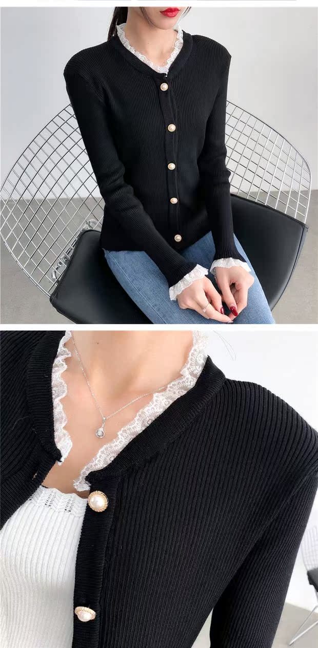 Phụ nữ 2019 Xuân và Thu Kích thước lớn Đan áo len dài tay Áo len mỏng bên ngoài Mặc điều hòa - Cardigan áo len gile nữ