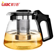 Lilac heat-resistant glass filter teapot large capacity flower teapot tea cup Puer Tea Pot Stainless Steel bubble teapot