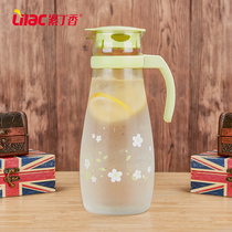 Lilac high temperature resistant glass cool kettle large capacity tie pot open kettle cold kettle water juicer 1 7L