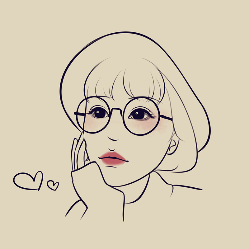 Q Version Comic Live-action Cartoon Avatar Design Photo Turned Hand Plotter Character Cartoon Portrait Brief Pen Minimalist avatar