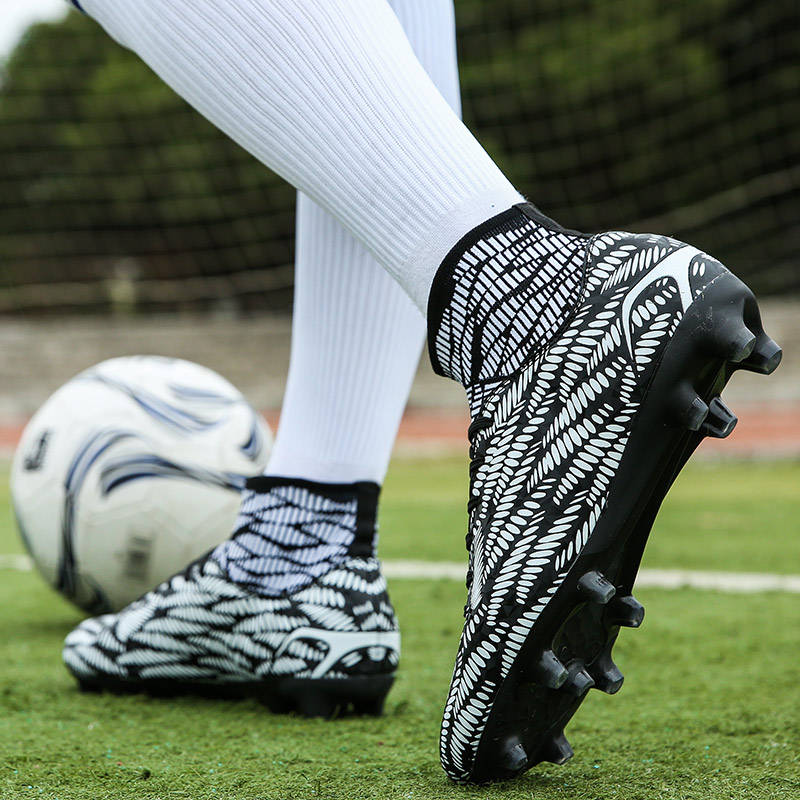 Adults Mens Soccer Cleats Shoes High-top Football Boots FG