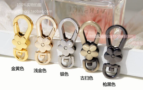 Качественный золотой серебряный милый металлический аксессуар, в цветочек