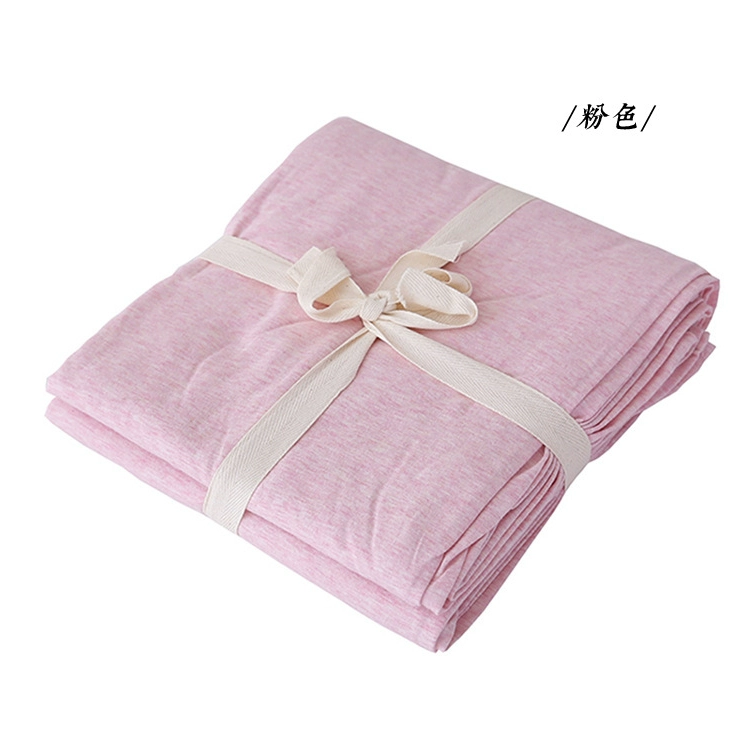 Khăn trải giường kiểu Nhật Tianzhu cotton đơn sản phẩm dệt kim giường nguyên chất cotton gần gũi vừa vặn nệm ngủ nệm bảo vệ 1,5m1,8m trải giường - Khăn trải giường