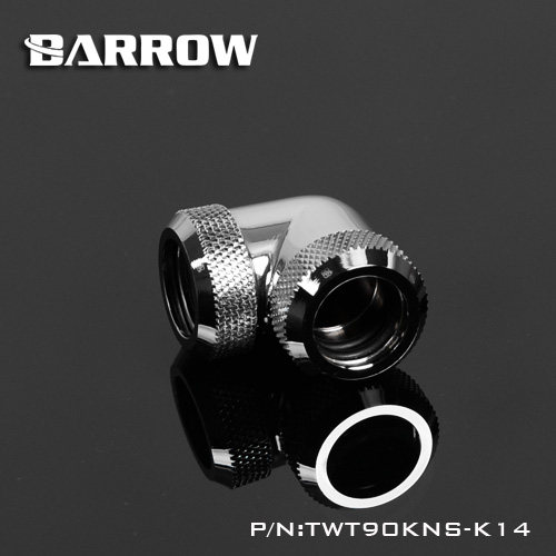 Barrow bright silver black white gold 14MM 90 degree double-ended hard tube hand screw docking seat TWT90KNS-K14