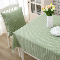 Japanese cotton and linen tablecloth, pastoral small fresh coffee table round table dining table zakka style internet celebrity tablecloth customization