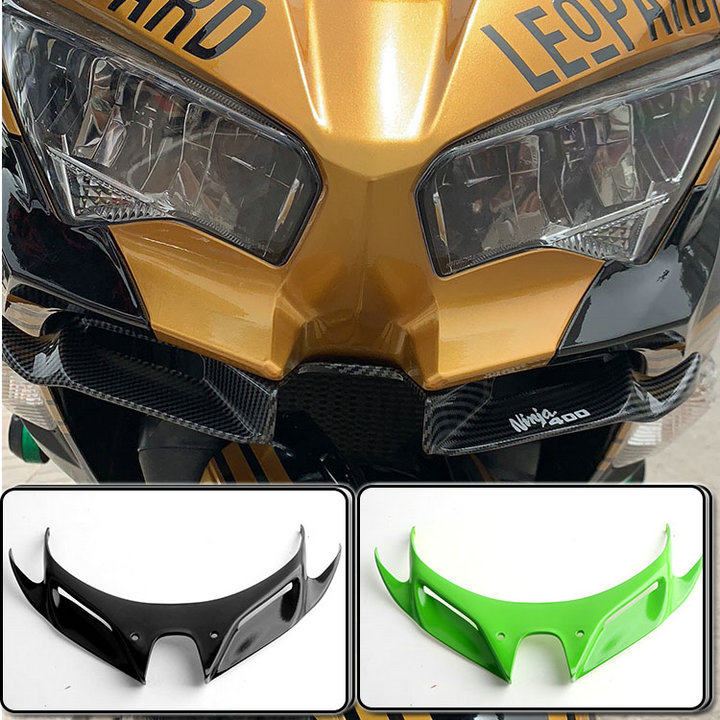 Applicable Kawasaki Ninja400 ninja 400 large trade carbon fiber modified bird's mouth set wind wing into the wind wing shark