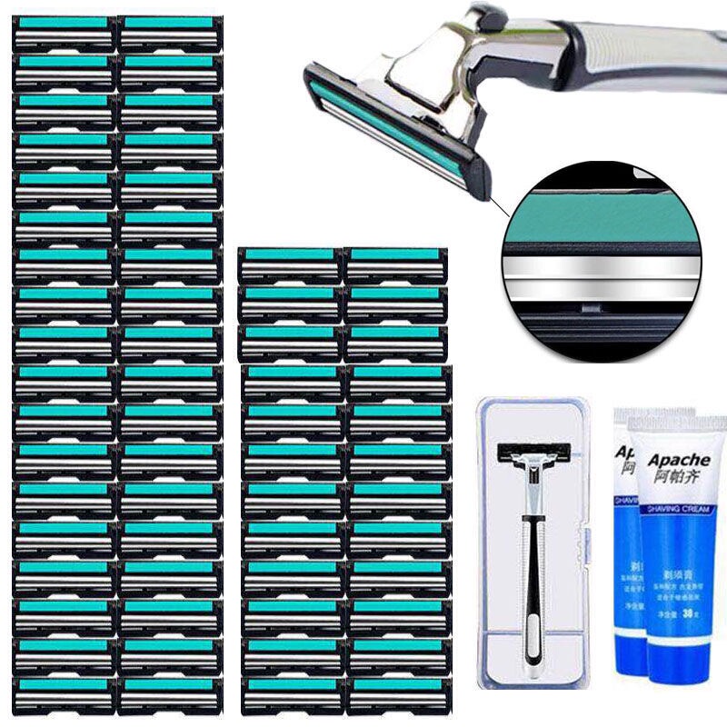Xu Jili Double-Layer Razor Manual 2-Layer Traditional Razor for Men and Women Shaving Blade Head