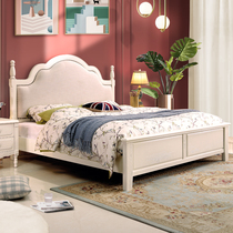  American full solid wood bed pneumatic storage high box Pneumatic hydraulic belt storage small apartment multi-function box bed