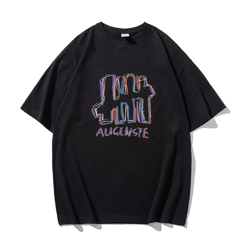 Short sleeve T-shirt male student body country tide half sleeve pure cotton loose with large size China port Wind 2021 new