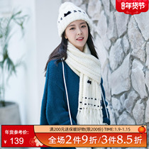 Scarf hat gloves three-piece female winter Korean wool cap birthday gift Christmas high-end gift box