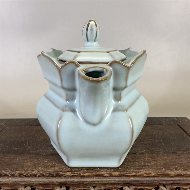 宋汝窑天青釉铁胎僧帽壶：穿越千年的美学盛宴-仿古瓷器-淘宝好物网