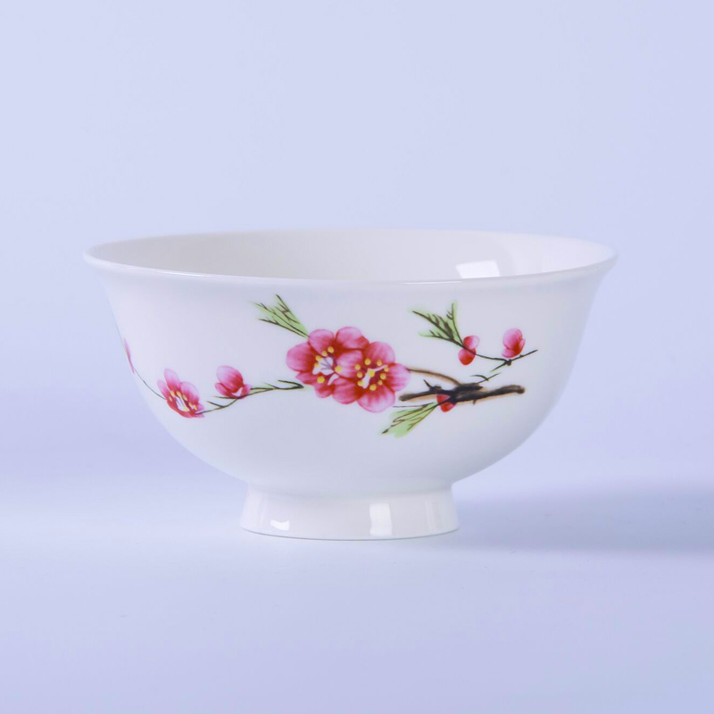 Household ceramic bowl dish free combination of jingdezhen dishes suit large bowl of fish dish