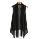 Summer Men's Sleeveless Sleeveless Cardigan Vest Cloak Slim Thin Jacket Casual Trend Dark Men's Hollow Vest