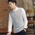 Áo len nam mới 2018 thu đông Hàn Quốc Slim tay không tay áo len cổ tròn áo len vest áo khoác len mỏng Dệt kim Vest