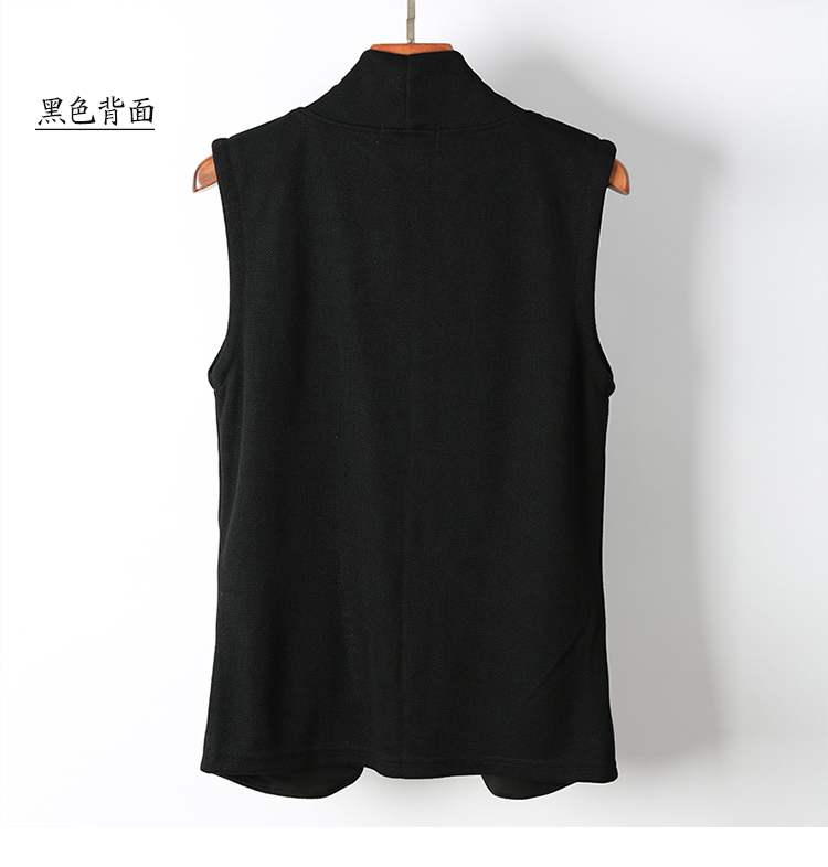 Mùa xuân và mùa hè của nam giới xu hướng vest vest Hàn Quốc phiên bản của tự trồng không tay đan cardigan mỏng vest vest áo khoác cá tính khoác len mỏng