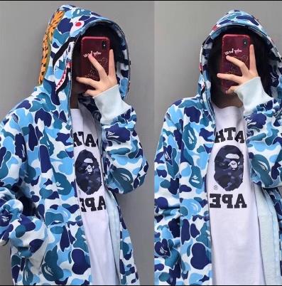 Shark Camouflage Couple Shark Sweatshirt Men's Cardigan Zipper Jacket Women's High Street Loose Trendy Brand Top Hoodie Trendy Shark Camouflage Couple Shark Sweatshirt Men's Cardigan Zipper Jacket Women's High Street Loose Trendy Brand Top Hoodie Trendy