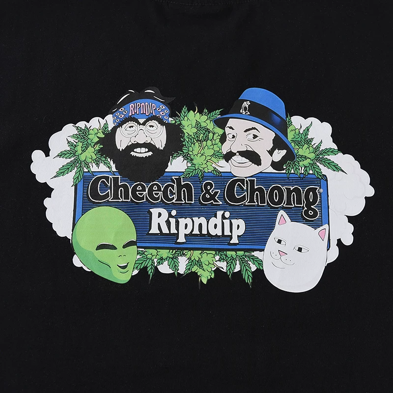 Американская модная бренд RIPNDIP футболка с коротким рукавом среднего размера SMOKE ONE для любителей курить хиппи мужчин и женщин