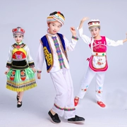 Trang phục dân tộc thiểu số Bai quốc tịch Miao trang phục khiêu vũ gió quốc gia Vân Nam Quý Châu Tujia trình diễn quần áo
