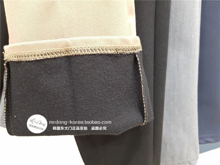 Quần áo nam Dongdaemun Hàn Quốc mua dây nón màu rắn với quần thun co giãn thường ngày lông cừu ấm áp mùa thu đông 18