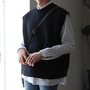 Hàn Quốc Dongdaemun quần áo nam mua tươi vi rộng màu rắn cổ tròn rộng vai đan vest vest 18 mùa thu ao khoac len nam