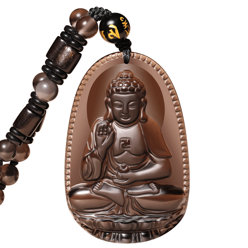 Ice species obsidian Samantabhadra void hidden Manjusri Bodhisattva zodiac belongs to the ox tiger dragon snake Pusa natal Buddha pendant men and women