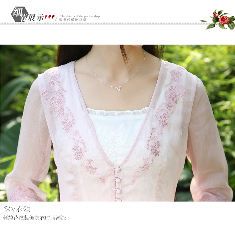 Mùa hè 2019 mới văn học retro phụ nữ thêu với một chiếc áo vest không tay váy trắng hoang dã - Sản phẩm HOT váy dự tiệc
