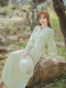 Literary retro doll collar age-reducing girl jacquard and improved cheongsam fake two-piece national style dress sweet and fresh