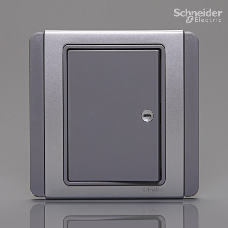 Schneider E3000 series with LED light single open single open double cut switch gray Silver