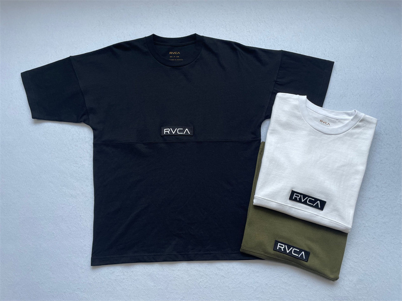 Original American Fashion Brand Rvca Men's Round Neck Solid Color Short-Sleeve T-Shirt for Street Dance, Rap, and Skateboarding