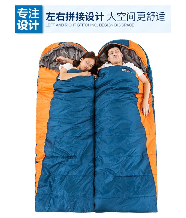 BSWolf Beishan Wolf Winter Winter Cắm trại phong bì / Túi ngủ cotton hình chữ nhật dày tiêu chuẩn SL055 - Túi ngủ túi ngủ dã ngoại