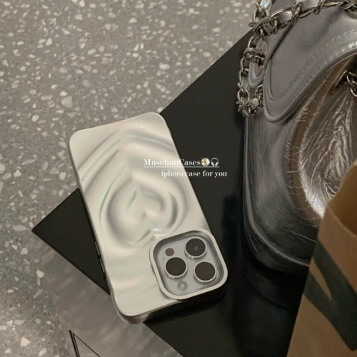 Apple, брендовый серебряный трехмерный совместимый чехол для телефона, iPhone15 Pro, iPhone 11/12/13, защитный чехол, iphone, 14, 14promax