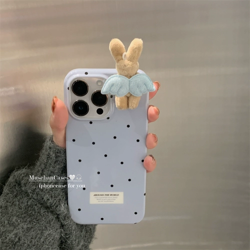 Apple, брендовый милый свежий совместимый iPhone 15, чехол для телефона, кролик, защитный чехол, 15promax, iphone, 12, новая коллекция