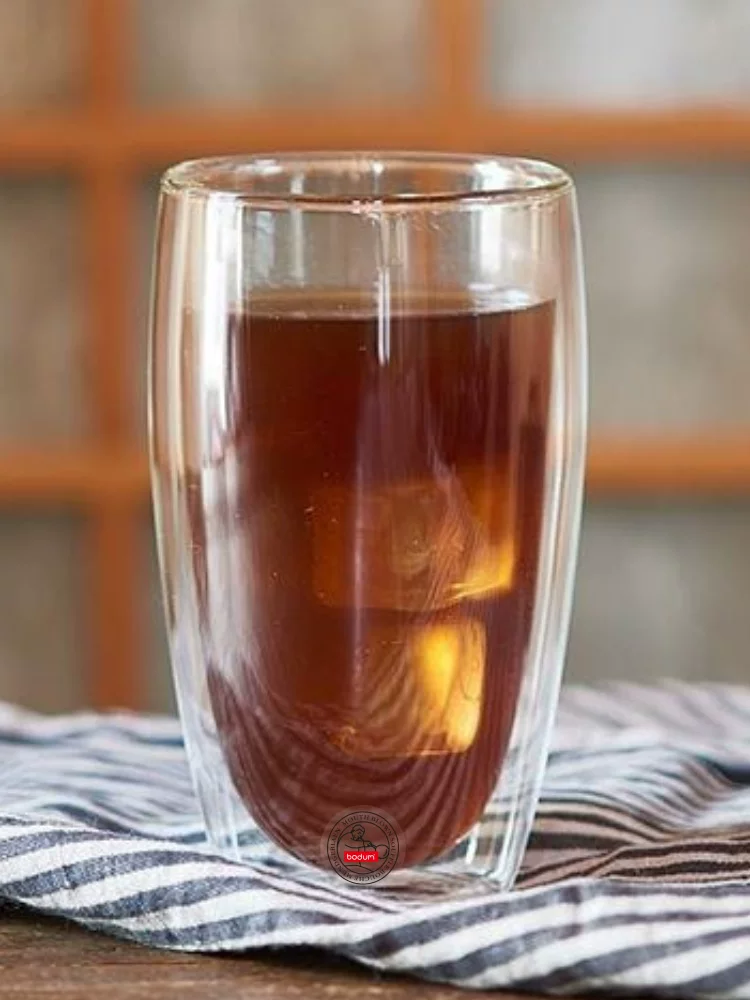 Bodum Pavina Pavina Household Egg -shaped Highbladed High temperature resistant anti -hot double -layer glass coffee cup water cup