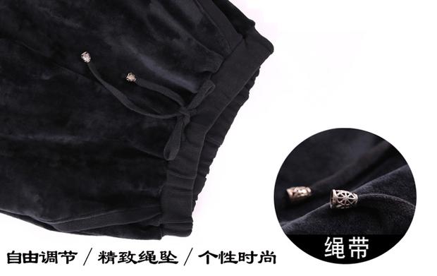 Quần bó sát nhung nam mùa thu và nhung vàng cộng với nhung dày dầm phiên bản Hàn Quốc của quần lửng ống rộng nam quần kaki nam