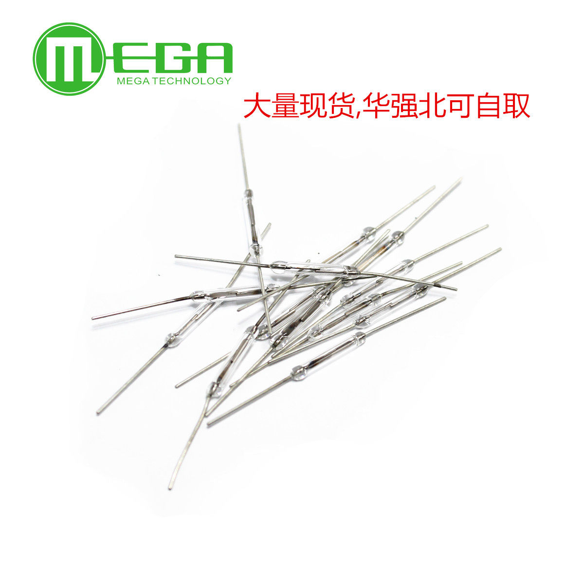 Y213 tongue reed reed tube magnetic control switch 2 * 14mm normally open magnetic induction switch white transparent