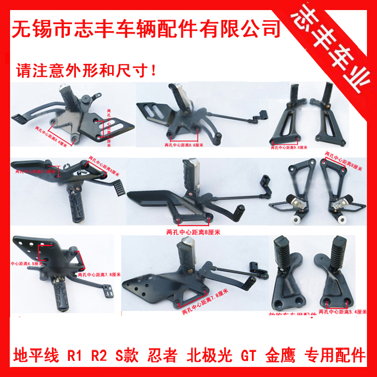 Horizon brake pedal assembly GTR1R2S Northern Lights front and back foot pedal left pedal pedal