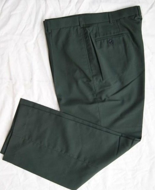 Flying outdoor thin casual grass green summer trousers straight business trousers non-ironing belt back pocket summer men's trousers