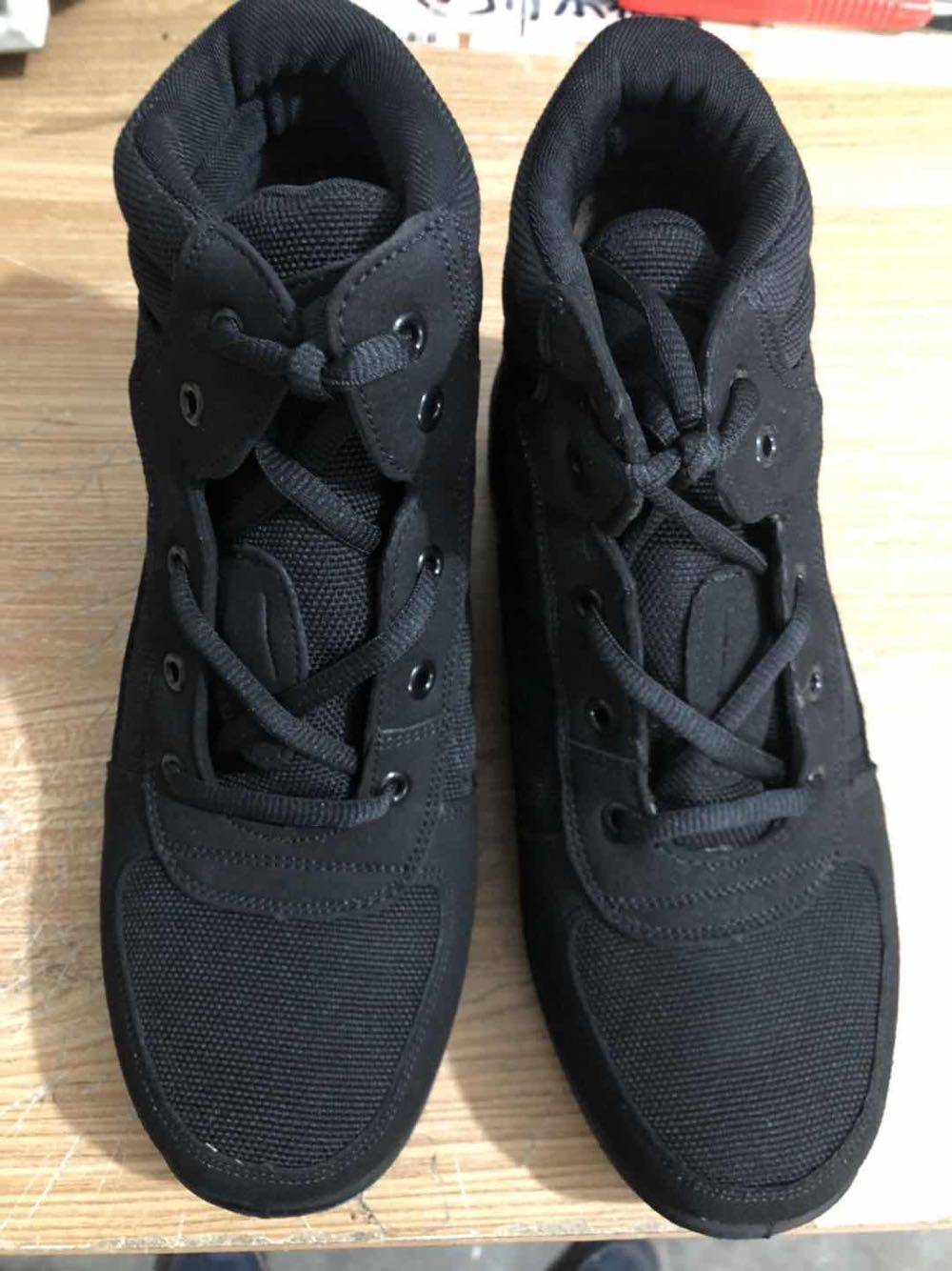 Black lightweight cold shoes with velvet high tube cold cotton shoes men's cold boots