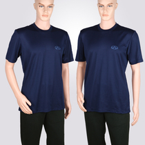 Summer outdoor crew neck shirt Machine staff short sleeve Navy blue Sports quick-drying T-shirt Men Navy blue short sleeve China