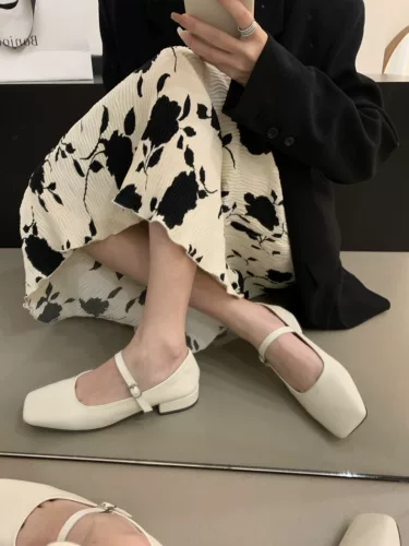 Весенняя обувь, французский стиль, 2023, в корейском стиле, из натуральной кожи